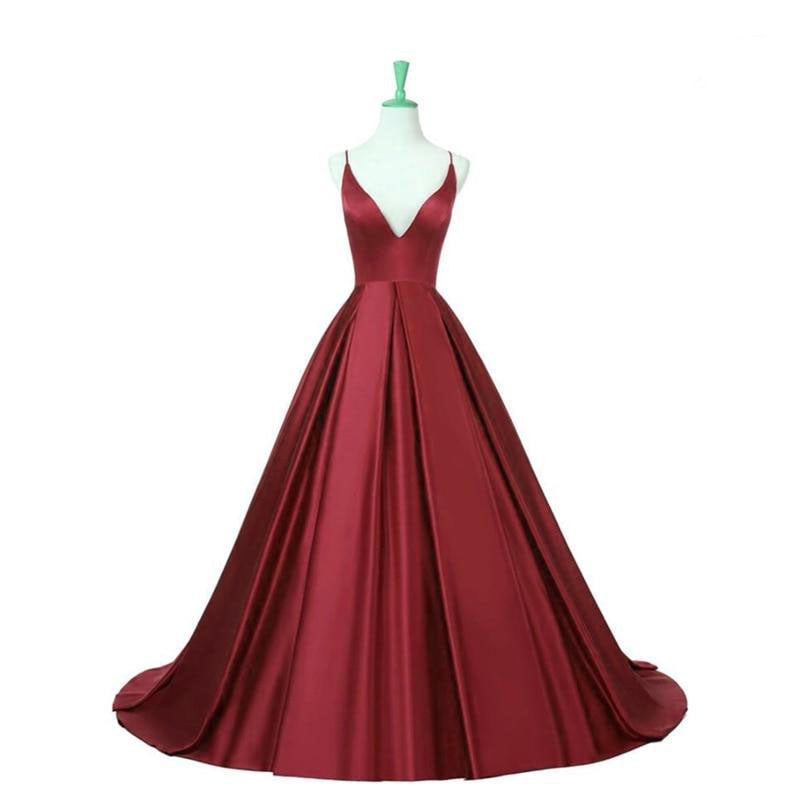 LYDIA burgundy prom dress