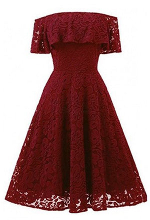ANNMARIE off shoulder floral lace dress