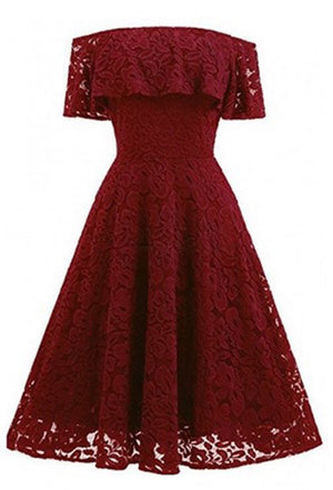ANNMARIE off shoulder floral lace dress