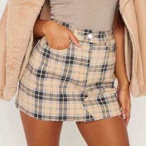 AFIFAH checkered skirt