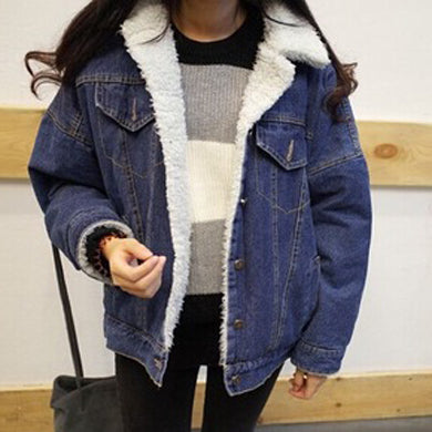 GENA fur denim jacket