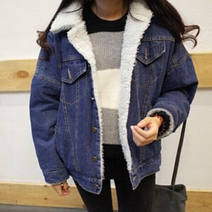 GENA fur denim jacket