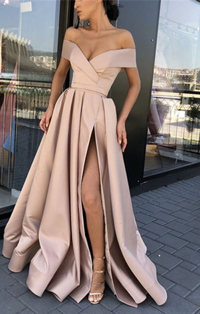 FELICYA off shoulder satin dress
