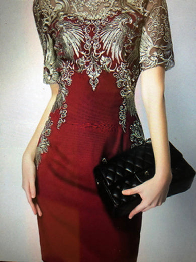 DEBRA short sleeve prom dress