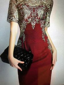 DEBRA short sleeve prom dress