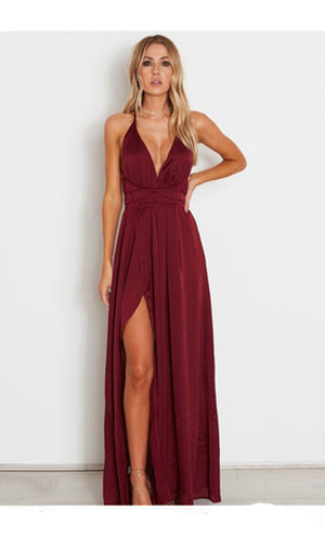 MARY split maxi dress