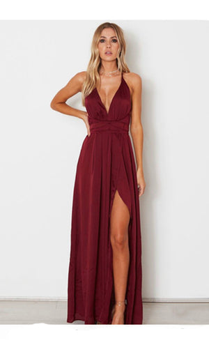MARY split maxi dress