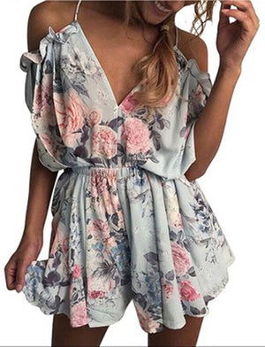 LETITIA chiffon floral romper