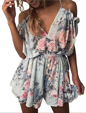 LETITIA chiffon floral romper