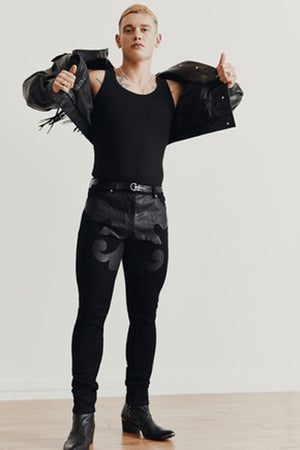 ROBYN leather jeans