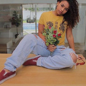 loose ripped jeans