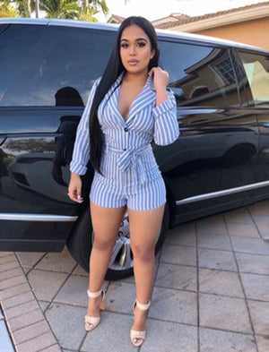 NOELLE striped romper