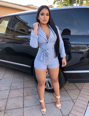 NOELLE striped romper