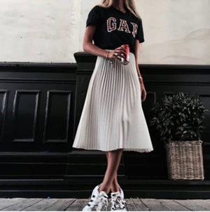 NIKITA pleated chiffon skirt