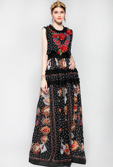 TASHA sleeveless prom dress