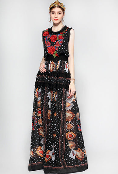 TASHA sleeveless prom dress