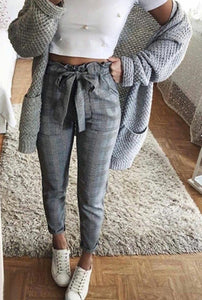 bow tie plaid trousers