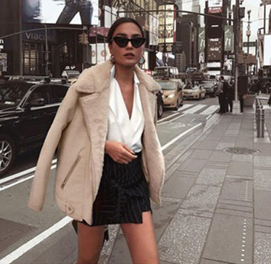 GISELLA zipper long sleeve jacket