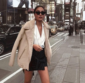 GISELLA zipper long sleeve jacket