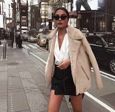 GISELLA zipper long sleeve jacket