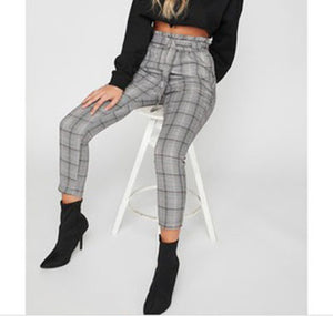 WILLIE high waist plaid pants