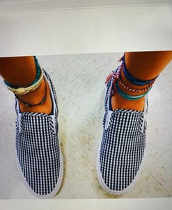 canvas checkered shoes