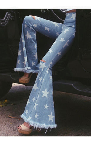 INDAH star flare jeans