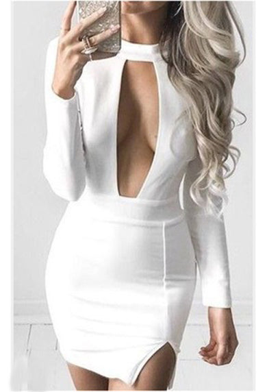 bodycon white dress