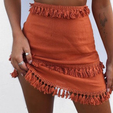 tassel boho skirt