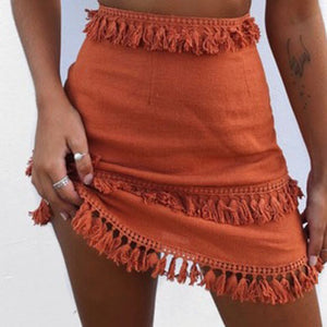 tassel boho skirt