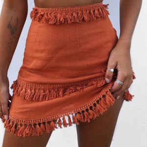 tassel boho skirt