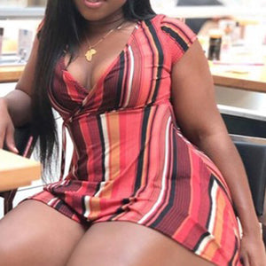 BRENDA striped bodycon dress