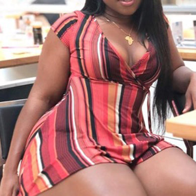 BRENDA striped bodycon dress