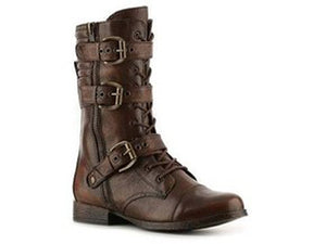 BERTA leather zipper boots