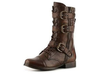 BERTA leather zipper boots