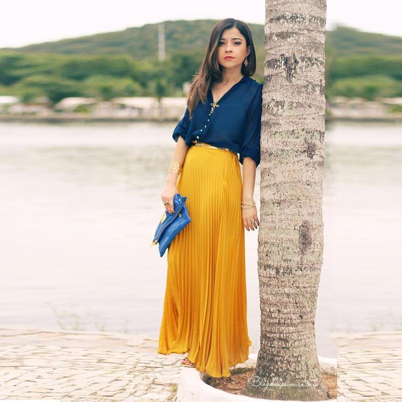 VENITA chiffon maxi skirt