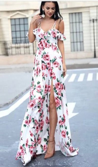MELINDA floral maxi dress