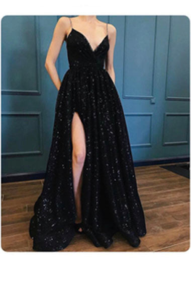 JANE split sparkly dress