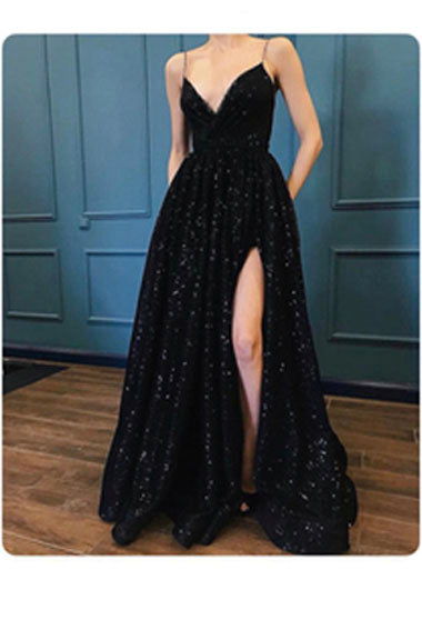 JANE split sparkly dress