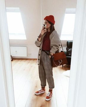 NABILA stripe loose pants