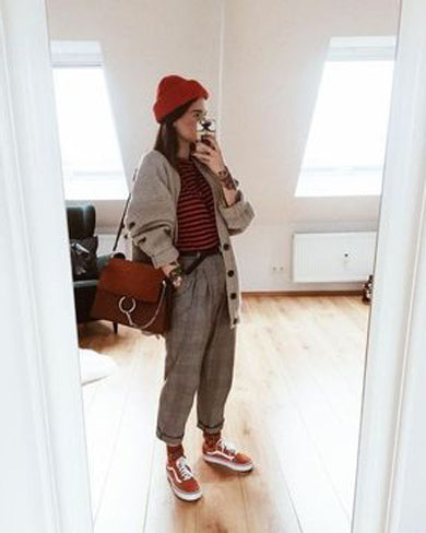 NABILA stripe loose pants