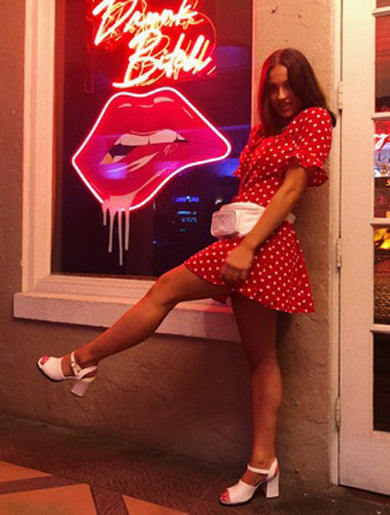 ISABELLA polka dot short dress