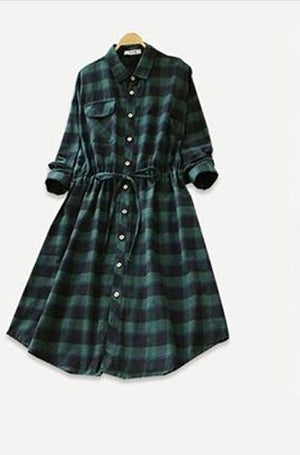 DIANE plaid midi dress