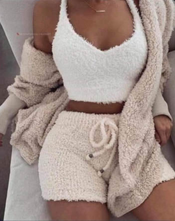 JOHANNA fleece plush two piece set