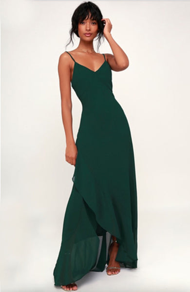 AWKARIN v neck satin dress