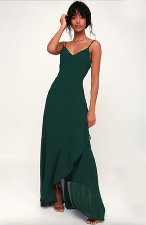 AWKARIN v neck satin dress