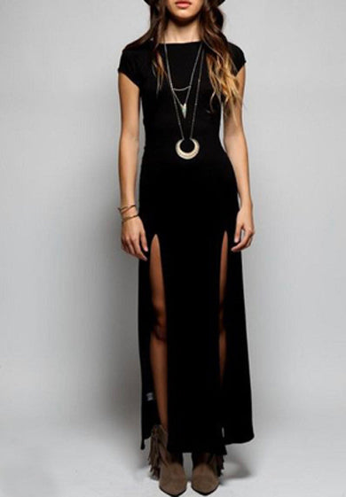 LYNNETTE short sleeve prom dress