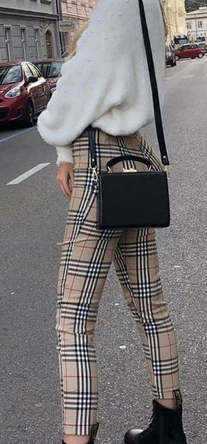 casual plaid pants