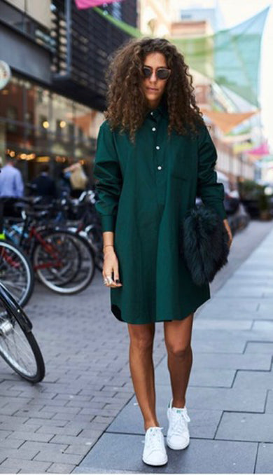 STACEY button shirt dress