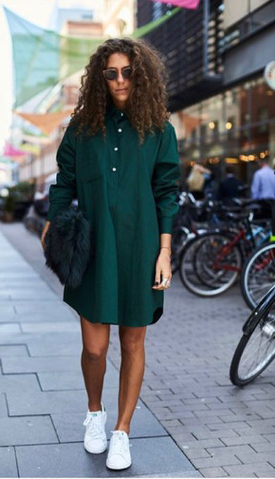 STACEY button shirt dress